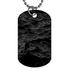 Black Sea Minimalist Dark Aesthetics Vaporwave Dog Tag (one Side) by Cemarart