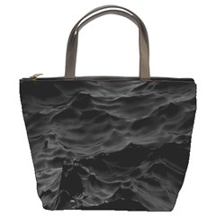 Black Sea Minimalist Dark Aesthetics Vaporwave Bucket Bag by Cemarart