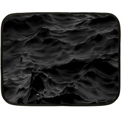 Black Sea Minimalist Dark Aesthetics Vaporwave Fleece Blanket (mini) by Cemarart