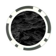 Black Sea Minimalist Dark Aesthetics Vaporwave Poker Chip Card Guard (10 Pack) by Cemarart