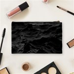 Black Sea Minimalist Dark Aesthetics Vaporwave Cosmetic Bag (Medium) Back