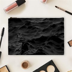 Black Sea Minimalist Dark Aesthetics Vaporwave Cosmetic Bag (large) by Cemarart