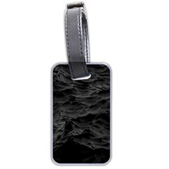 Black Sea Minimalist Dark Aesthetics Vaporwave Luggage Tag (two Sides) by Cemarart