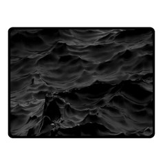 Black Sea Minimalist Dark Aesthetics Vaporwave Two Sides Fleece Blanket (small) by Cemarart