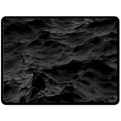 Black Sea Minimalist Dark Aesthetics Vaporwave Two Sides Fleece Blanket (large) by Cemarart