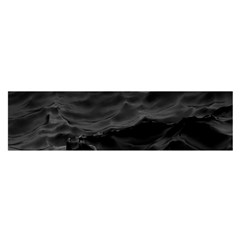 Black Sea Minimalist Dark Aesthetics Vaporwave Oblong Satin Scarf (16  X 60 ) by Cemarart