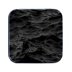 Black Sea Minimalist Dark Aesthetics Vaporwave Square Metal Box (black)