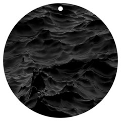 Black Sea Minimalist Dark Aesthetics Vaporwave Uv Print Acrylic Ornament Round by Cemarart