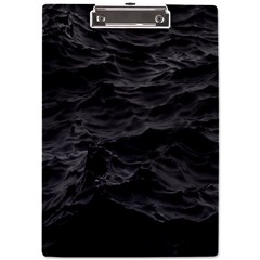 Black Sea Minimalist Dark Aesthetics Vaporwave A4 Acrylic Clipboard by Cemarart