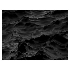 Black Sea Minimalist Dark Aesthetics Vaporwave Two Sides Premium Plush Fleece Blanket (extra Small) by Cemarart