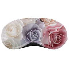 Pastel Rose Flower Blue Pink White Sleep Mask by Cemarart