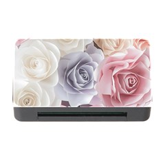 Pastel Rose Flower Blue Pink White Memory Card Reader With Cf by Cemarart