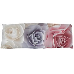 Pastel Rose Flower Blue Pink White Body Pillow Case Dakimakura (two Sides) by Cemarart