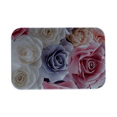 Pastel Rose Flower Blue Pink White Open Lid Metal Box (silver)   by Cemarart