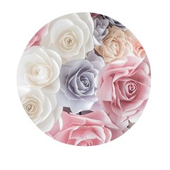 Pastel Rose Flower Blue Pink White Mini Round Pill Box (pack Of 5) by Cemarart