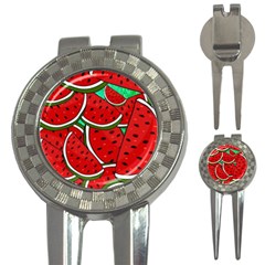 Summer Watermelon Fruit 3-in-1 Golf Divots by Cemarart