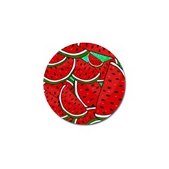 Summer Watermelon Fruit Golf Ball Marker by Cemarart