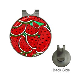 Summer Watermelon Fruit Hat Clips With Golf Markers by Cemarart