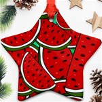 Summer Watermelon Fruit Star Ornament (Two Sides) Front