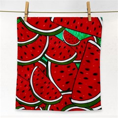 Summer Watermelon Fruit Face Towel by Cemarart