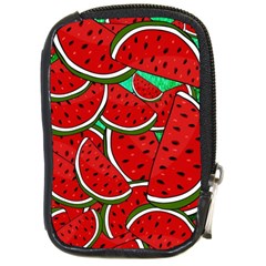 Summer Watermelon Fruit Compact Camera Leather Case by Cemarart