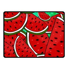 Summer Watermelon Fruit Fleece Blanket (small) by Cemarart