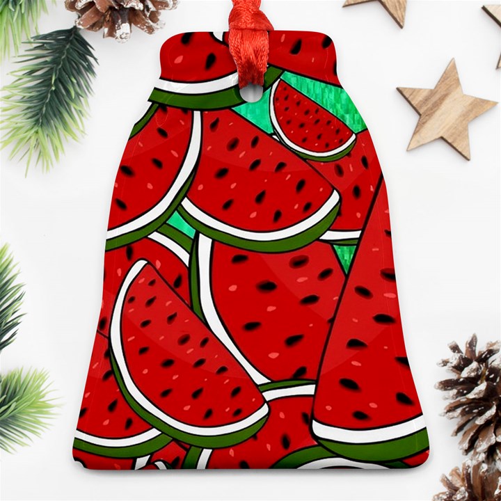 Summer Watermelon Fruit Ornament (Bell)