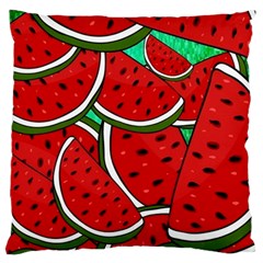 Summer Watermelon Fruit Large Cushion Case (two Sides) by Cemarart