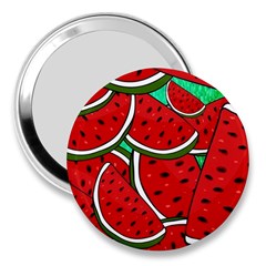 Summer Watermelon Fruit 3  Handbag Mirrors by Cemarart