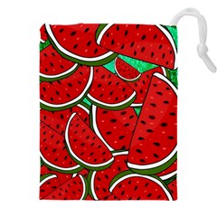 Summer Watermelon Fruit Drawstring Pouch (4xl) by Cemarart