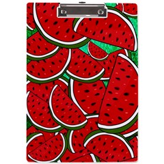 Summer Watermelon Fruit A4 Acrylic Clipboard by Cemarart