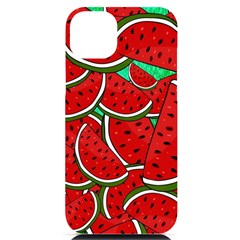 Summer Watermelon Fruit Iphone 14 Plus Black Uv Print Case by Cemarart