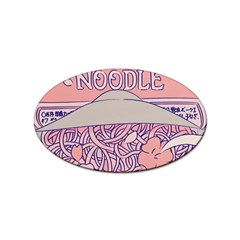 Ramen Kawaii Aesthetic Pink Sticker (oval) by Cemarart