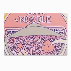 Ramen Kawaii Aesthetic Pink Postcard 4 x 6  (pkg Of 10) by Cemarart