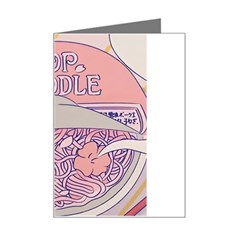 Ramen Kawaii Aesthetic Pink Mini Greeting Card by Cemarart