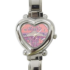 Ramen Kawaii Aesthetic Pink Heart Italian Charm Watch by Cemarart