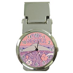 Ramen Kawaii Aesthetic Pink Money Clip Watches by Cemarart