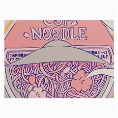 Ramen Kawaii Aesthetic Pink Large Glasses Cloth (2 Sides) by Cemarart