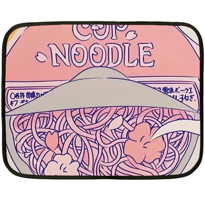 Ramen Kawaii Aesthetic Pink Fleece Blanket (Mini)