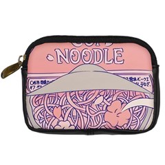 Ramen Kawaii Aesthetic Pink Digital Camera Leather Case by Cemarart