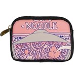 Ramen Kawaii Aesthetic Pink Digital Camera Leather Case Front