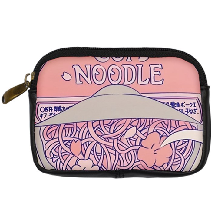 Ramen Kawaii Aesthetic Pink Digital Camera Leather Case