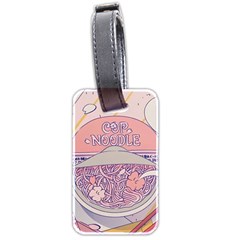 Ramen Kawaii Aesthetic Pink Luggage Tag (two Sides) by Cemarart