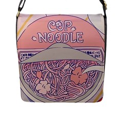 Ramen Kawaii Aesthetic Pink Flap Closure Messenger Bag (l)