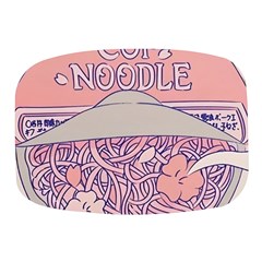 Ramen Kawaii Aesthetic Pink Mini Square Pill Box by Cemarart