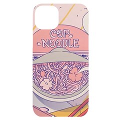 Ramen Kawaii Aesthetic Pink Iphone 14 Plus Black Uv Print Case by Cemarart