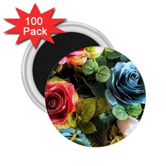 Flower Roses 2 25  Magnets (100 Pack)  by Cemarart