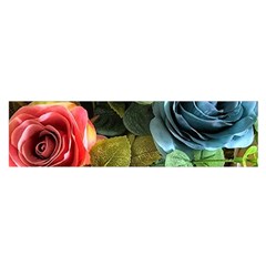 Flower Roses Oblong Satin Scarf (16  X 60 ) by Cemarart