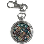 Flower Texture Background Colorful Pattern Key Chain Watches Front