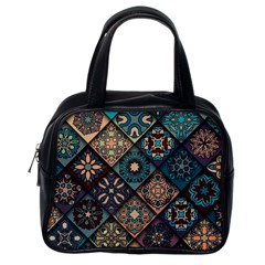 Flower Texture Background Colorful Pattern Classic Handbag (one Side) by Cemarart